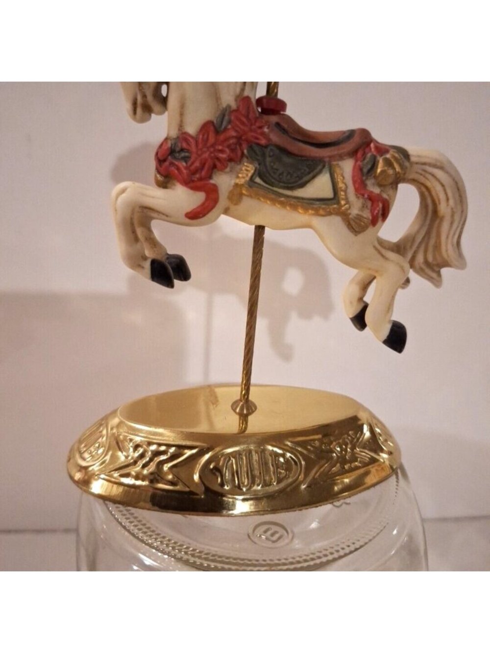 Carousel Horse House Of Lloyd 1990 Yule 5.5" Miniature Porcelain Christmas - Picture 3 of 8